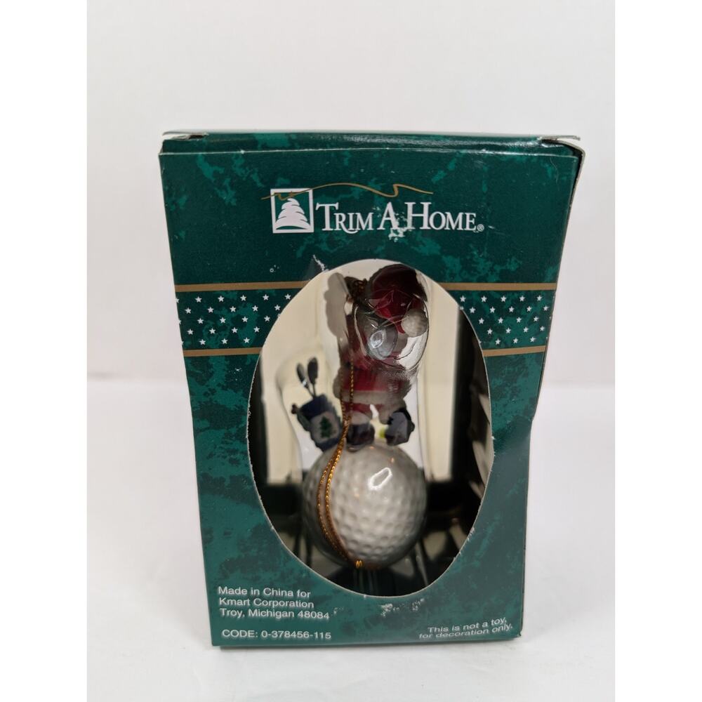 Trim A Home Collectible Tree Charm Christmas Ornament Santa Golfing NIB - Picture 2 of 2